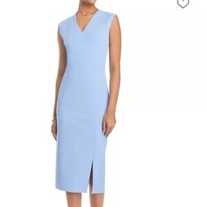 Boss Light Blue Asymmetrical Dress